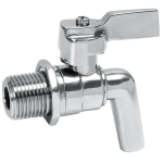 RUBINETTO INOX C/LEVA X CONT.OLIO GR.1/2