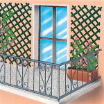 TRALICCIO ESTEN  IN PLASTICA COLORE BIANCO MT. 2X1