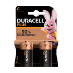 DURACELL PILA ALCALINA PLUS (C) 1/2 TORCIA MN1400 PZ.2