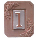 PORTANUMERO IN TERRACOTTA 1 POSTO CM. 13X16