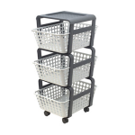 CARRELLO 'MODULA' 3 CESTE CON RUOTE GHIACCIO
