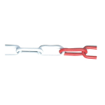 CATENA ACCIAIO BIANCO/ROSSO MM.5,0