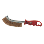 SPAZZOLA A MANO CURVA OTTONE  mm  260