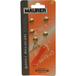 GANCI PER QUADRI "TONDINO ORO PICCOLO" MAURER - CF.  BLISTER 5PZ