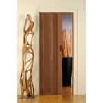 PORTA A SOFFIETTO PVC  COLORE NOCE 82 X 210 H  CM