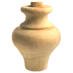 GAMBA IN LEGNO ONTANO A CIPOLLA ART.03.0109  D. 90 X H. 115