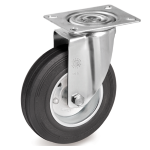 RUOTA GOMMA PIASTRA GIREV. 150MM (535011)