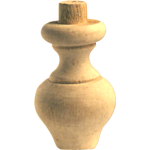 GAMBA IN LEGNO ONTANO A CIPOLLA ART.03.0107 65 X H.100