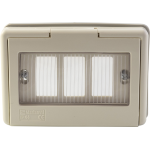 PLACCA PER ESTERNO CON PORTELLO IP44 3P AVORIO MAURER