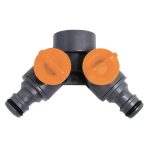PRESA A DOPPIO RUBIN.PAPILLON 3/4"F+2 INN.M - CF. IN BLISTER