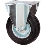 RUOTA GOMMA PIASTRA FISSA 125MM MAURER