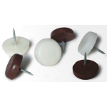 SCIVOLI IN PVC C/CHIODO Ø15MM BIANCO MAURER - CF. BLISTER 8PZ