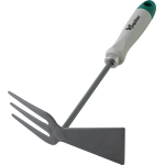 ZAPPETTA QUADRA/TRIDENTE ACCIAIO VERNICIATO MANICO PVC PAPILLON