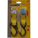 CINGHIE ANCORAGGIO  2MT DOPPIE C/MORSETTO MAURER 25X1MM - CF. BLISTER