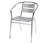 SEDIA IN ALLUMINIO cm 54 x  59 x  h 74