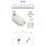 V-TAC VT-1277SMD TUBO LED  PLASTIC T8 G13 18 W LAMP. 120 CM. SKU 6273 Bi.NAT.