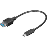 Cavo da USB-C™ a presa USB tipo A, nero, 0.2 m - Presa USB 3.0 (tipo A) - Spina USB-C™