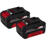 Einhell Twinpack Power X-Change Due Batterie Da 4,0 Ah, 12 x 7.5 x 7 Cm, Rosso Nero