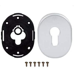 KIT PIASTRINA 62X82 MM CILINDRO ALLUMINIO ANODIZZATO ARGENTO F1 -BOC24