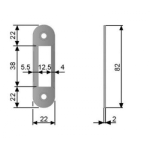 INCONTRO SERRATURA ACO           -B010004034-