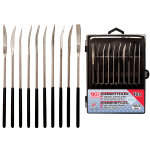 SET 10 PEZZI, LIME DIAMANTATE CURVE 140 X 3 MM