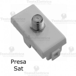 MODULO CONNETTORE TV/SAT TIPO F BIANCA 