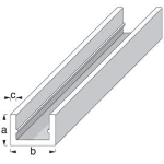 profilo a U 10x16,5allu arg 1m