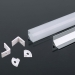 V-TAC Profilo in Alluminio Angolare Colore Bianco PER STRISCE LED LUN.2MT. 