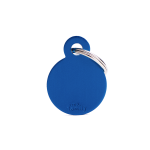 INCISIONE CON STAMPA SMALL ROUND ALUMINUM BLUE