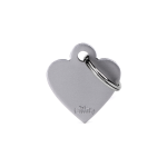 INCISIONE CON STAMPA SMALL HEART ALUMINUM GREY