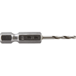 wolfcraft Punta in metallo HSS rettificata, codolo esagonale I 7256000 I D. 5 X 26 X 59