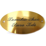 TARGHETTA OVALE 122X63 OLV -00011-  13E