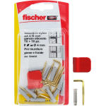 Fischer 10 x Ganci Appendi Quadri Gold con Tasselli SX 4 G, 10 pz
