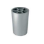 PIEDINO TRONCO CONICO ALLUM. H 60 C/DADO 10MA