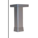 PIEDINO QUADRATO IN PLAST.ALLUM.ANOD.REG.   25 X 25 H. 120