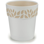 VASO TONDO 'CLOE' Ã¸ 20 x h.19 - bianco/travertino