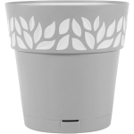 VASO PVC FIORI 'CLOE' D.20 H.19 STONE GREY/BIA. 