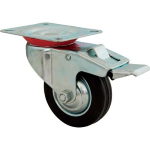 RUOTA A FORCELLA GIREVOLE + FERMO HAND D.87