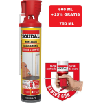 SCHIUMA MONT. E ISOL. 600ML + 25%   SOUDAL 750 ML.