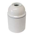 BLISTER PORTALAMPADA LISCIO E27   BIANCO PZ.2 