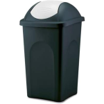 BIDONE IMMONDIZIA 'MULTIPAT' Lt. 30 - cm 29 x 39 x h.50 - nero/bianco