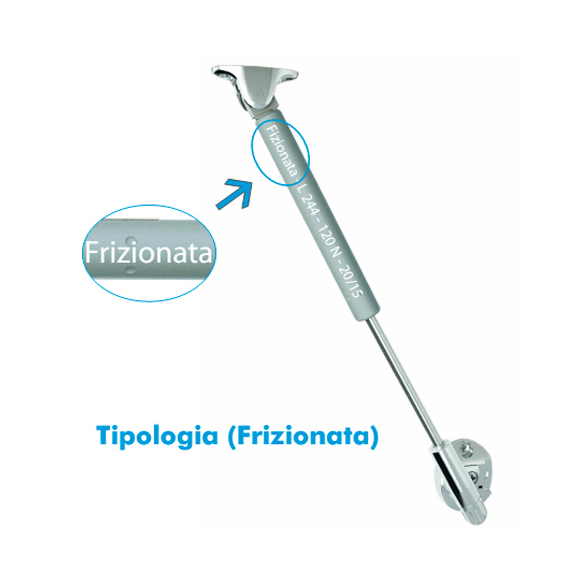 PISTONE A GAS FERRAMENTA LIVENZA L244 mod.KRABY 80N