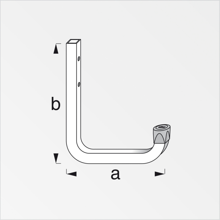 gancio acciaio zinc 115mm