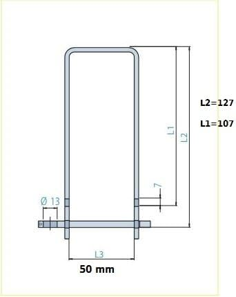 CRAVATTA CANCELLO ZINCATAREG. MM. 107/127 H. CM.5