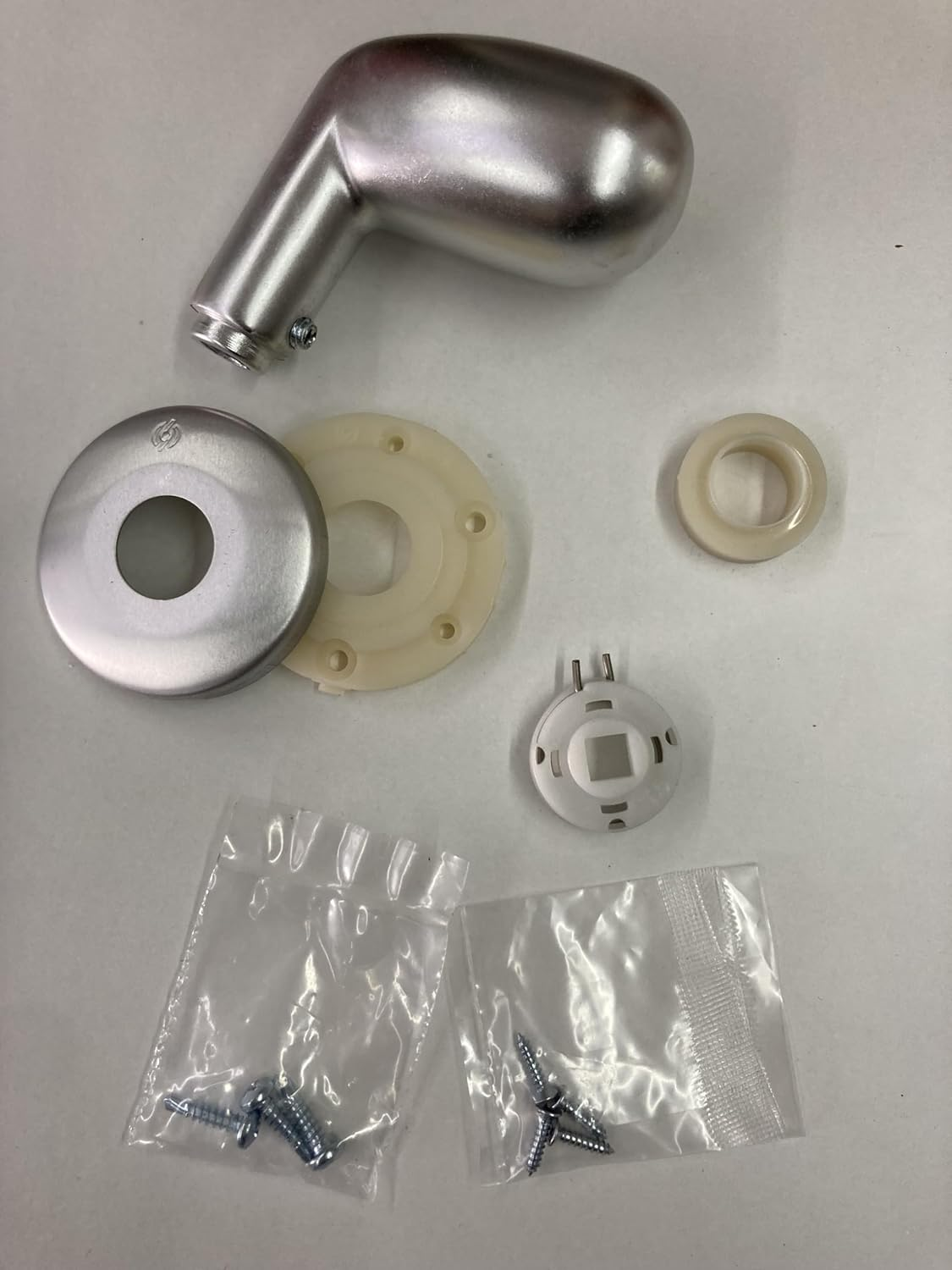 KIT 1/2 MANIGLIA UOVO C/ROS ALL.ANOD.ARG.F1 5001+4752+4091