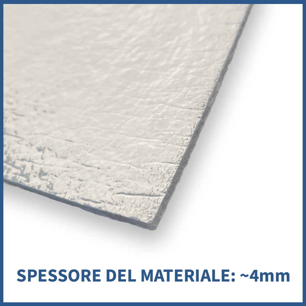 Pannello termoriflettente per termosifoni e radiatori - Pannello isolante termico per interni - Film alluminizzato su entrambi i lati - 100x70cm - spessore 4mm