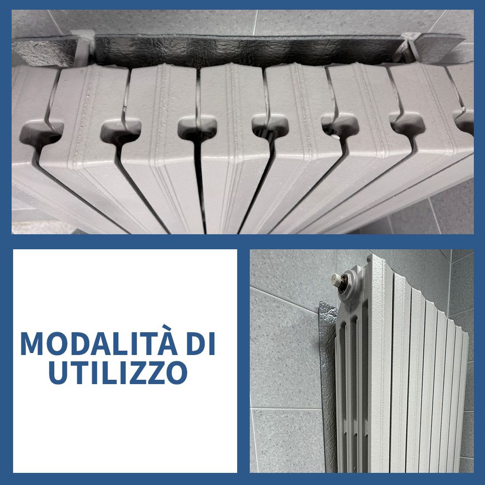 Pannello termoriflettente per termosifoni e radiatori - Pannello isolante termico per interni - Film alluminizzato su entrambi i lati - 100x70cm - spessore 4mm