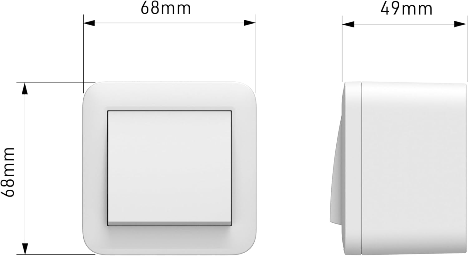 contenitore da superficie con interruttore/deviatore FIXA, 10A, bianco, IP40,