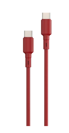 CARICATORE GaN 45W USB / USB-C CON CAVO USB-C / USB-C 150CM - Cherry Red