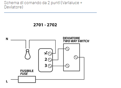VARIALUCE RES. 230V 100-500W  DEV. PUSH-PUSH